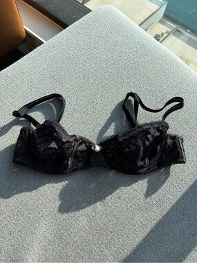 For Love and Lemons Black Lace Underwire Bra